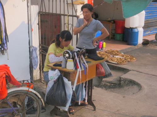 Open air seamstress.